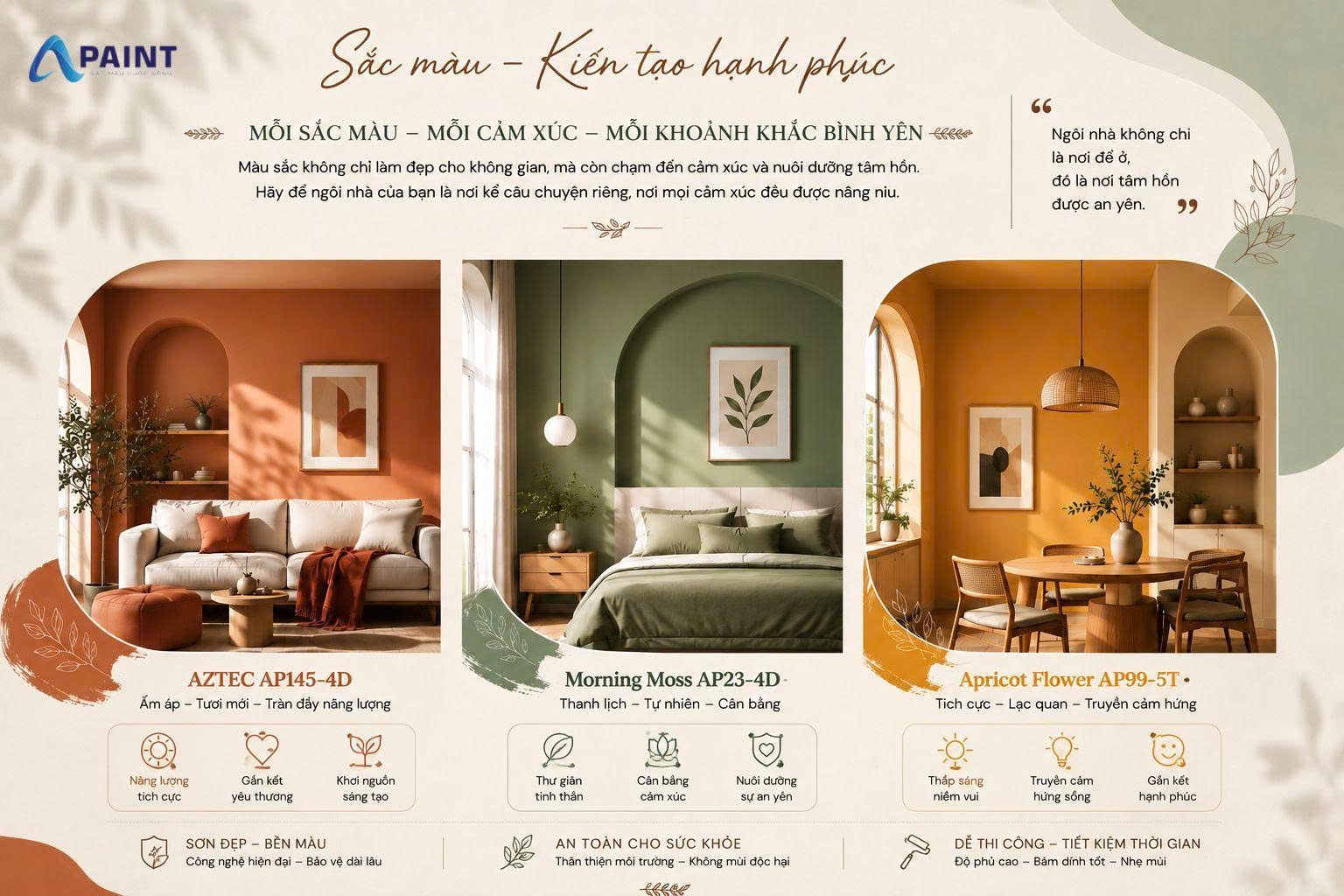 SẮC MÀU KIẾN TẠO KHÔNG GIAN