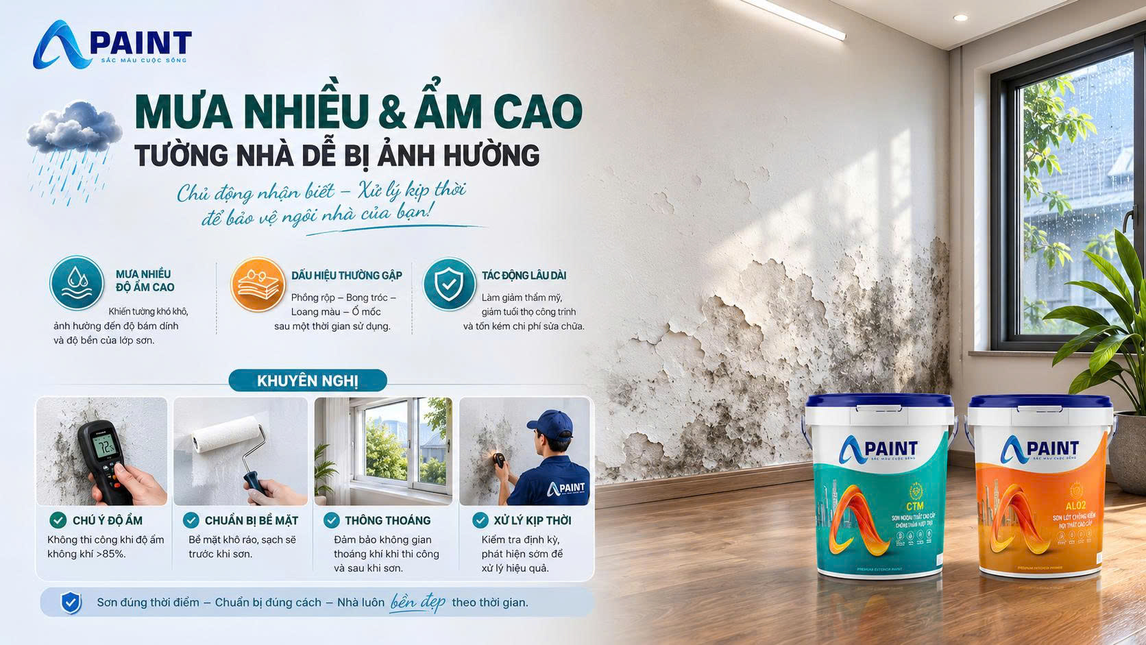 Mưa Ẩm Kéo Dài – “Bài Kiểm Tra” Thật Sự Của Một Lớp Sơn Mới