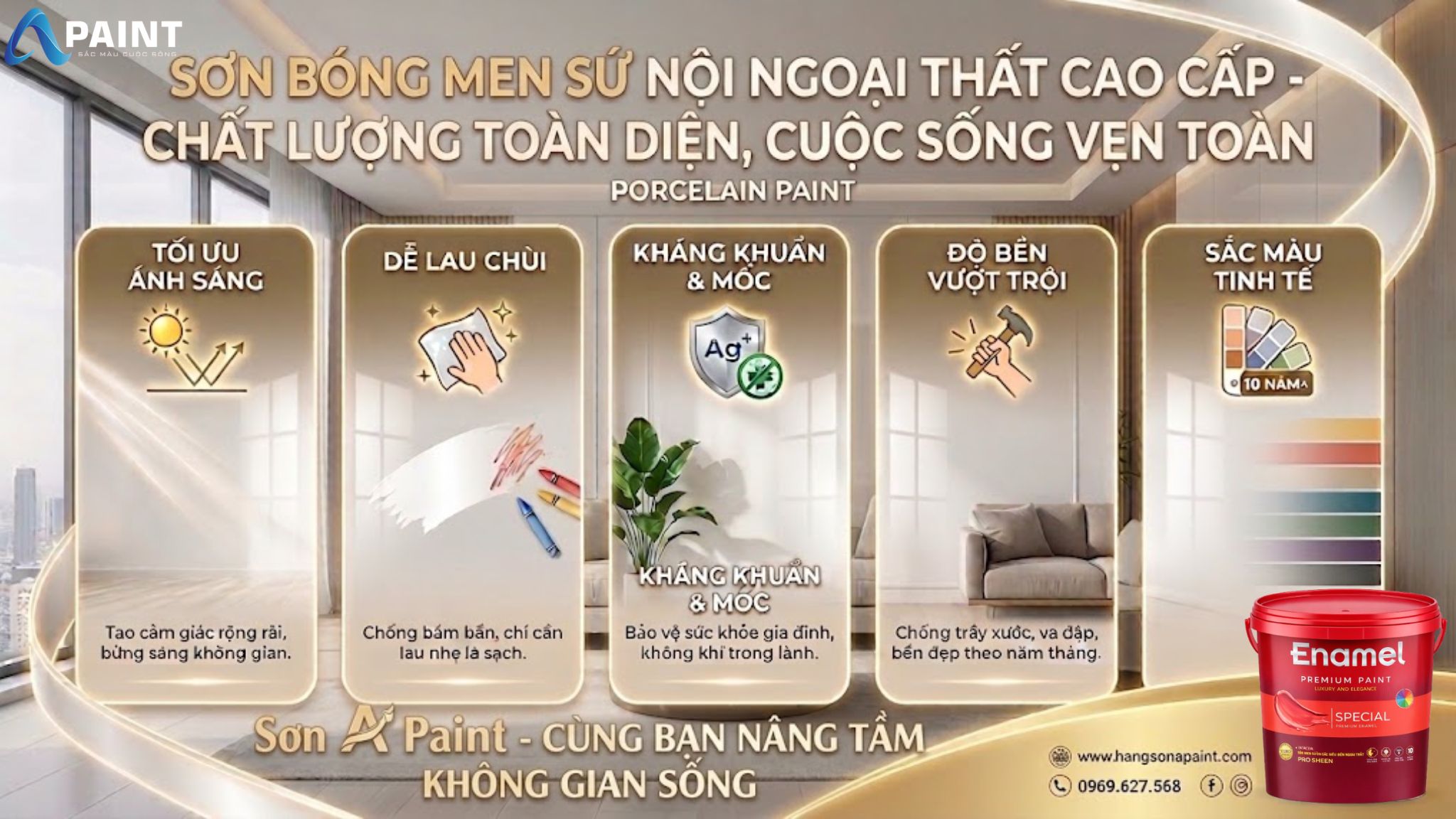 SƠN BÓNG MEN SỨ ENAMEL: KHI CHẤT LƯỢNG TOÀN DIỆN KIẾN TẠO CUỘC SỐNG VẸN TOÀN