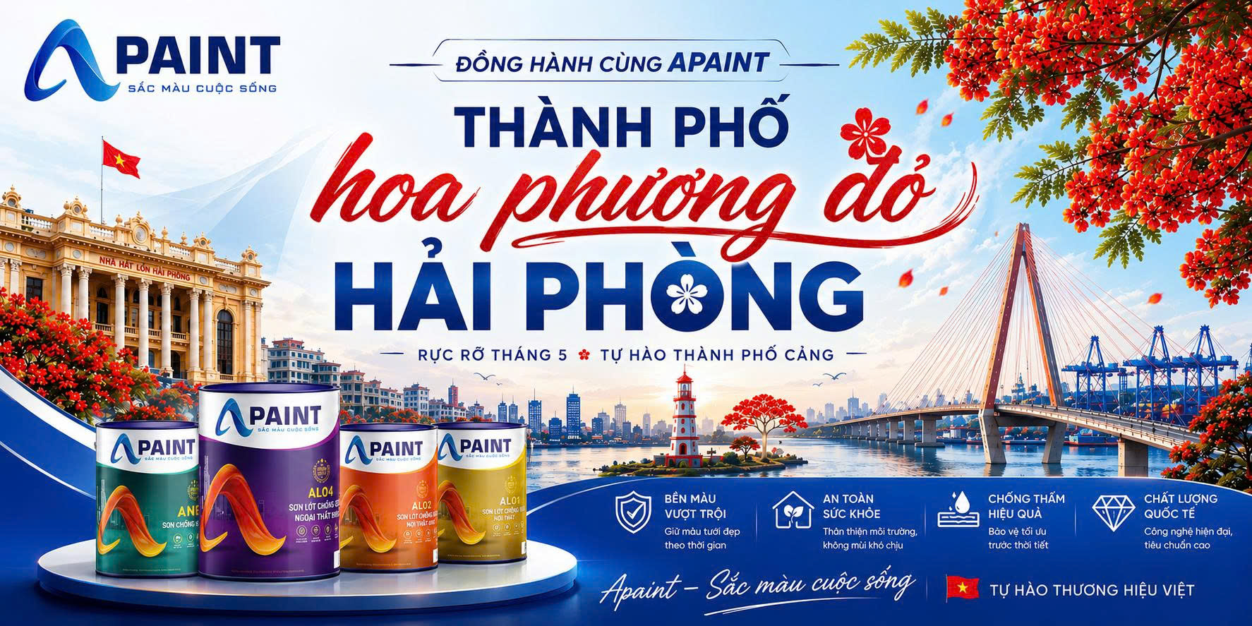 ĐỒNG HÀNH CÙNG APAINT – THÀNH PHỐ HOA PHƯỢNG ĐỎ HẢI PHÒNG